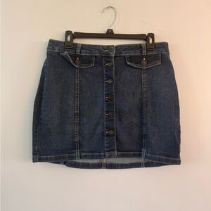 SO Dark Blue Denim Mini Skirt